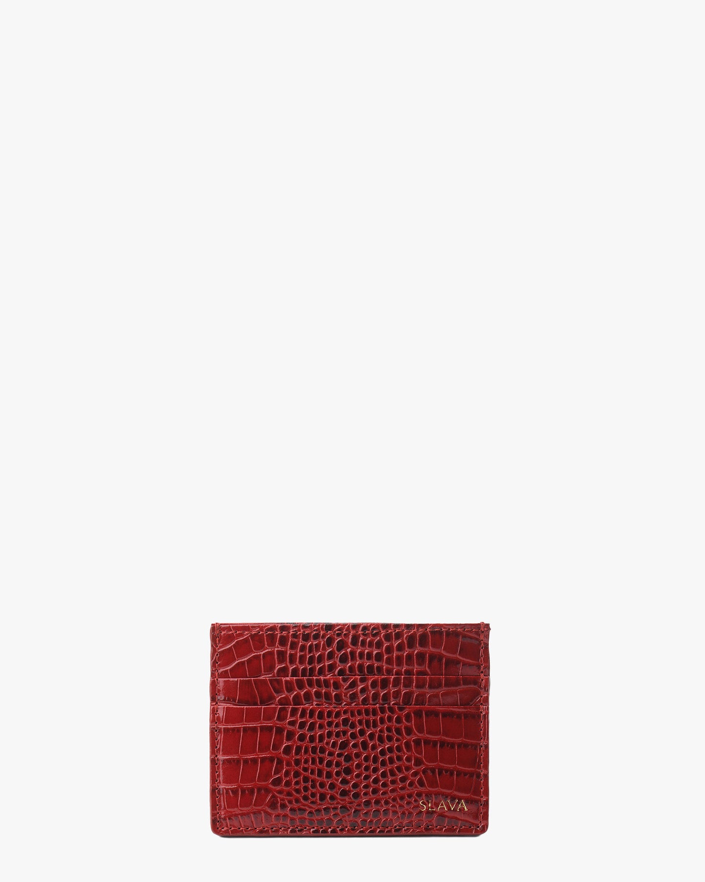 CARD HOLDER CROC RED