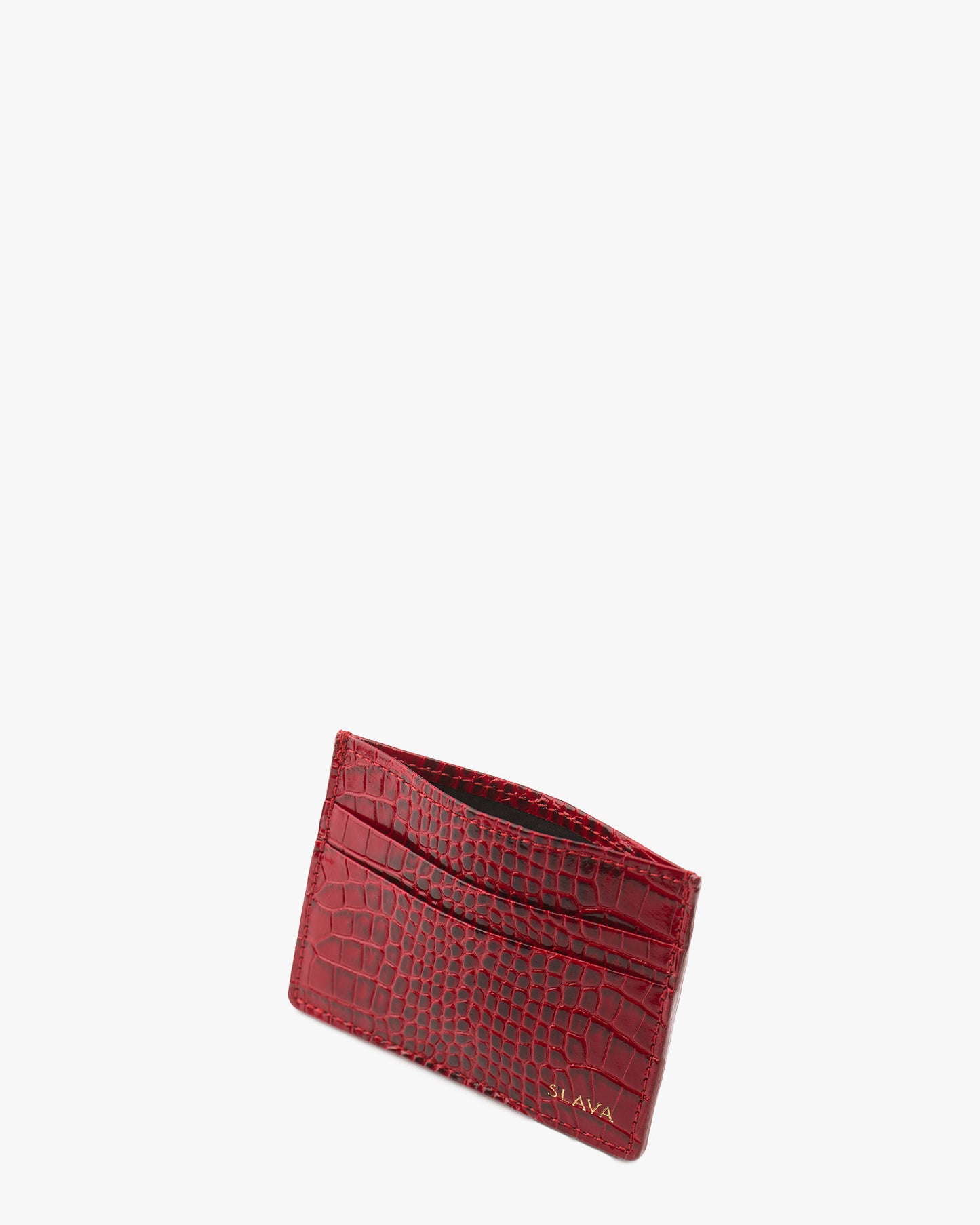 CARD HOLDER CROC RED