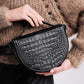 LUNA CROC BLACK